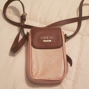 Guess Brown and Gold Crossbody Bag